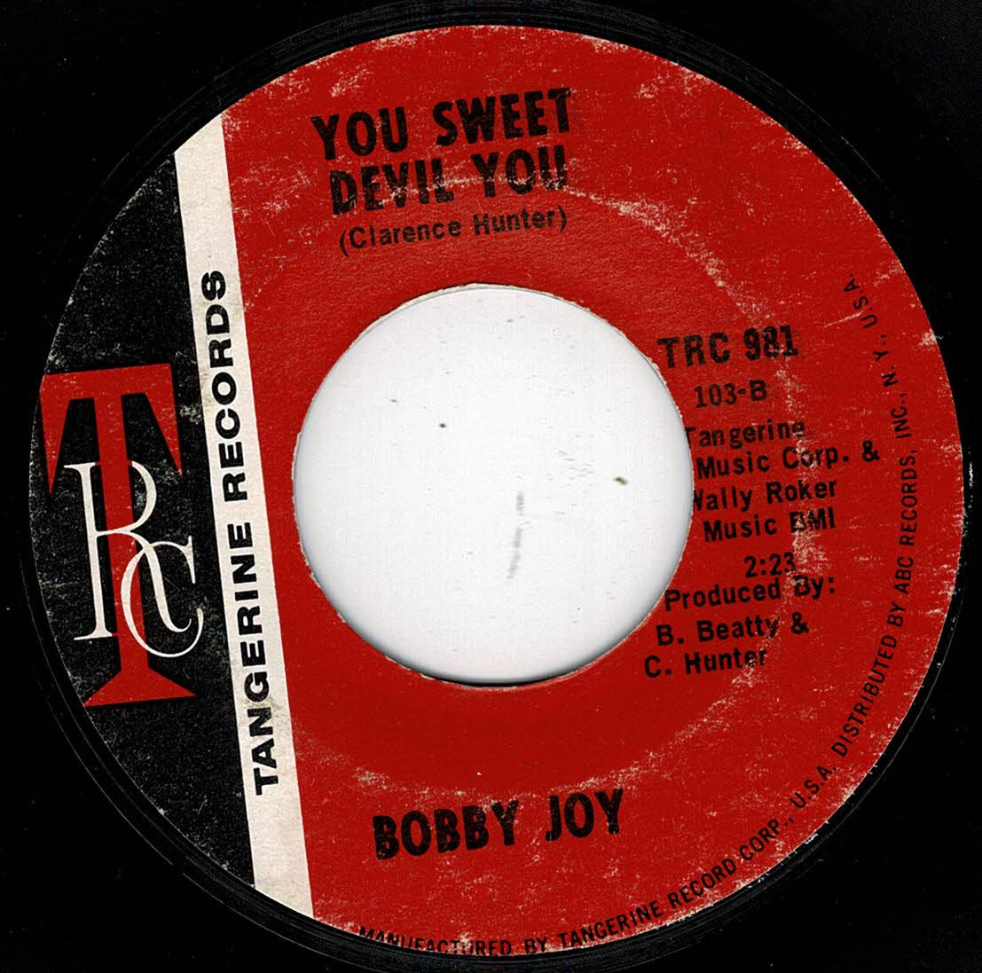 Bobby Jy - You Sweet Devil You - Tangerine