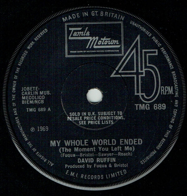 David Ruffin - My Whole World Ended - Tamla Motown