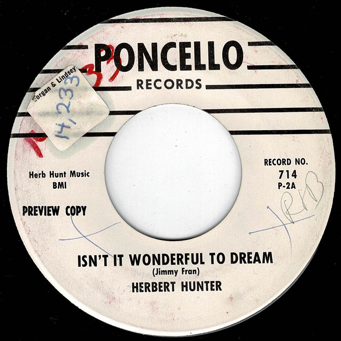 Herbert Hunter - Isn't It Wonderful To Dream - Poncello