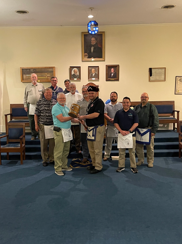 Eight (8) Brothers from Boyleston Lodge came to Amity Lodge No. 87 in Newberry, to capture the Traveling Gavel