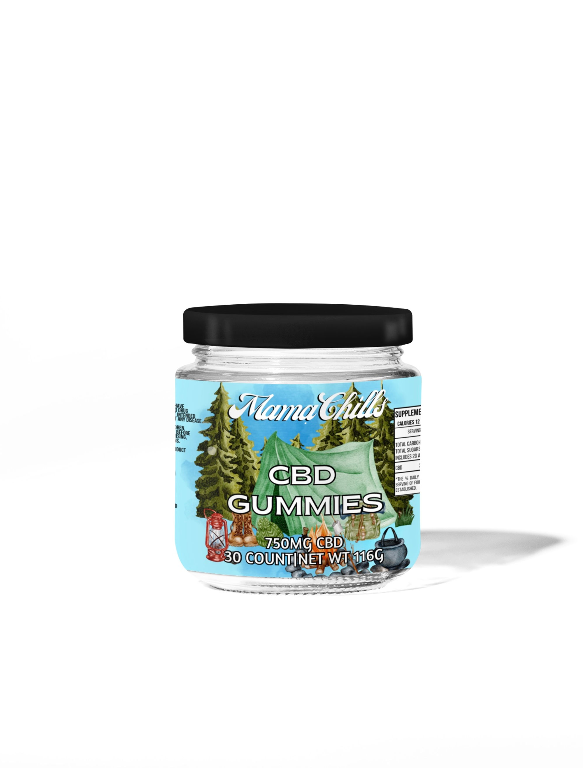 Mama Chills Simply CBD Gummies- 30 Count- Daytime, Nighttime, Anytime- 750MG