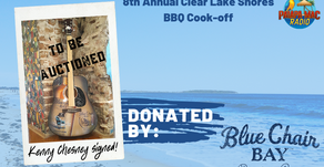 PALAPA MAC RADIO'S FRIENDS, BLUE CHAIR BAY, DONATES KENNY CHESNEY SIGNED GUITAR TO BE AUCTIONED