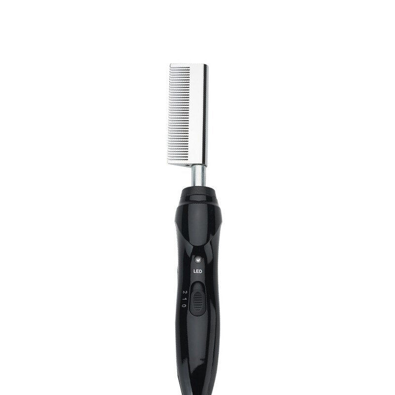 Thumbnail: Ceramic Electric Hot Comb Hair Dryer Brush and Auto Shut Off Black