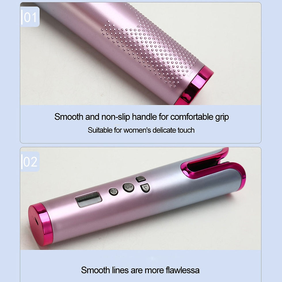 Thumbnail: Automatic Hair Curler Wireless Rotating Curling Iron Portable LED