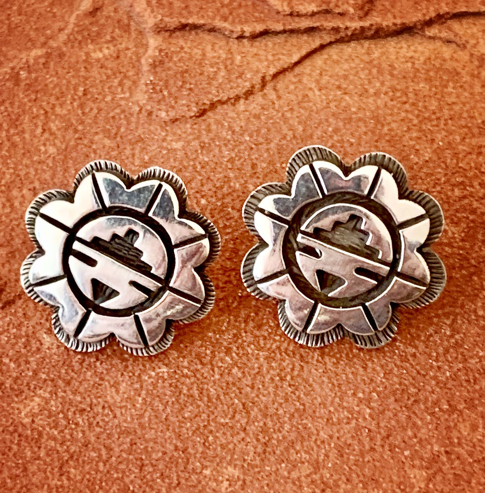 Hopi Sunface Stud Earrings 