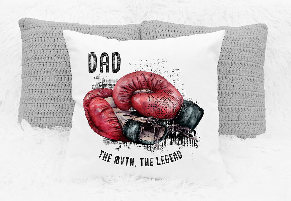 Thumbnail: Boxing Glove Luxury Personalised Cushion Exclusive Design to Creative Obsession Studio