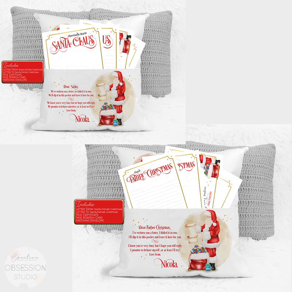 Thumbnail: Father Christmas or Santa Letter Kit & Pocket/Story Book Cushion