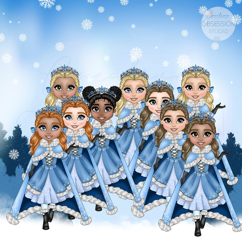 Thumbnail: Ice Princess Winter Wonderland Reusable Large Santa Sack