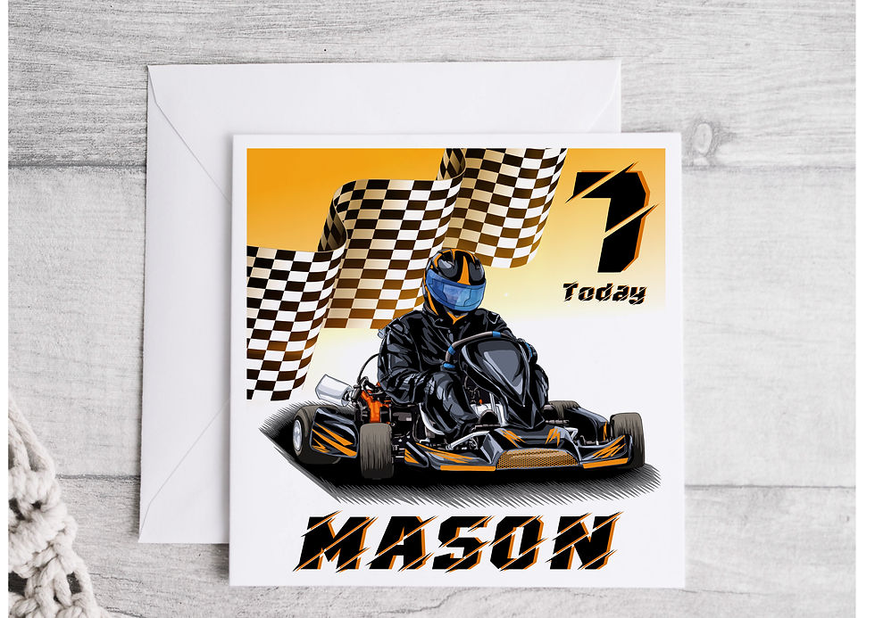 Thumbnail: Go Kart Greeting Card