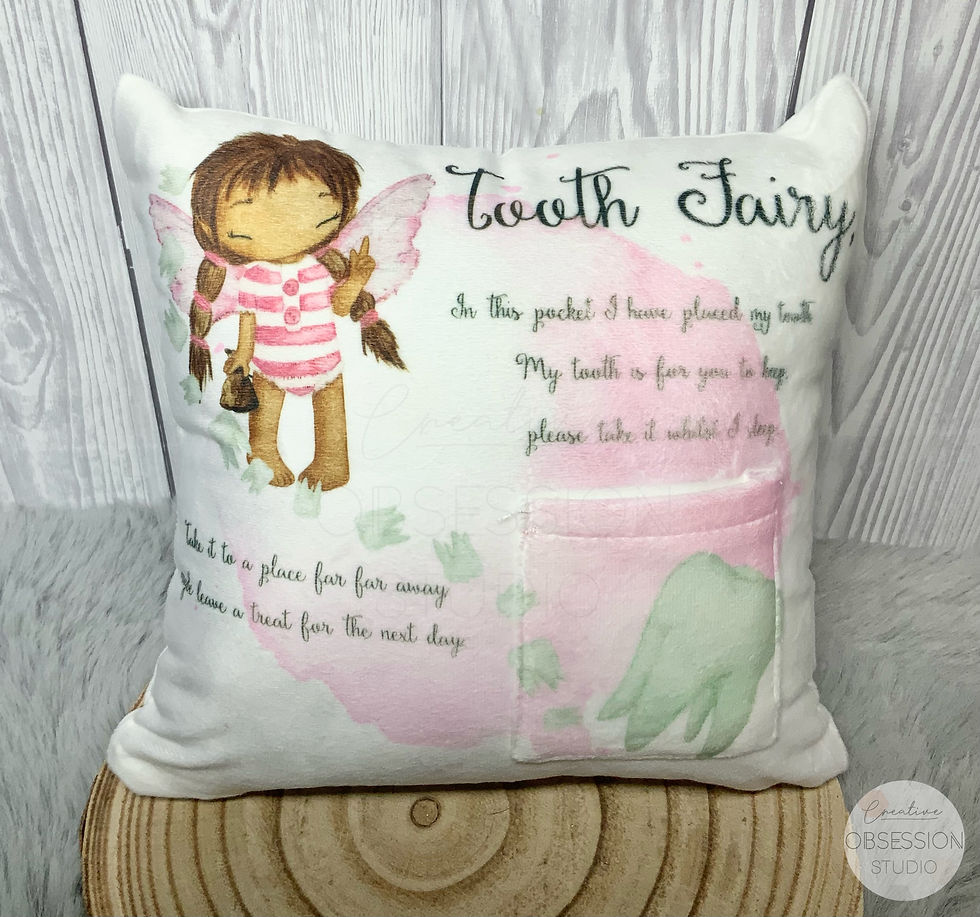 Thumbnail: Tooth Fairy Pocket Cushion (Optional Badge, Magnet, Letter &amp; Tooth R