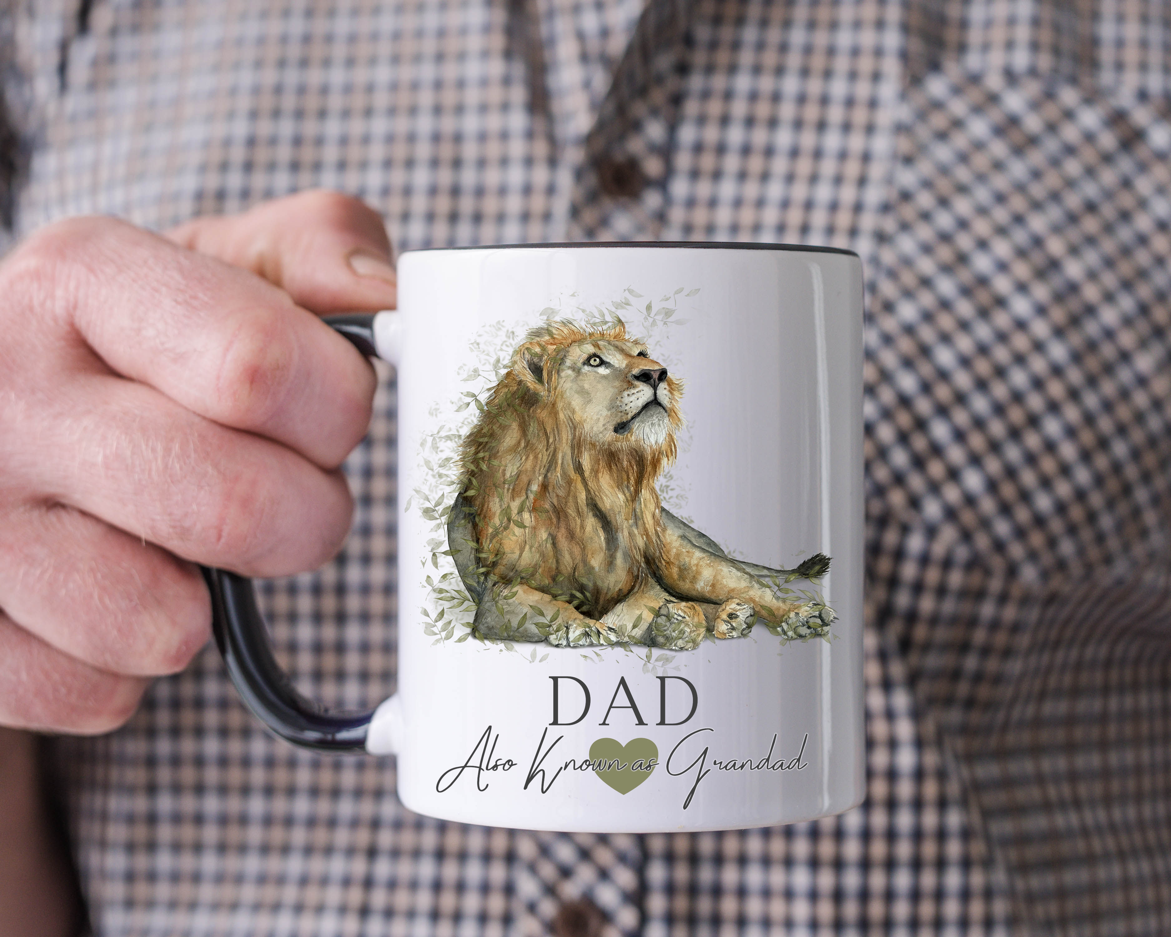 Lion Safari Animal - Black Mug