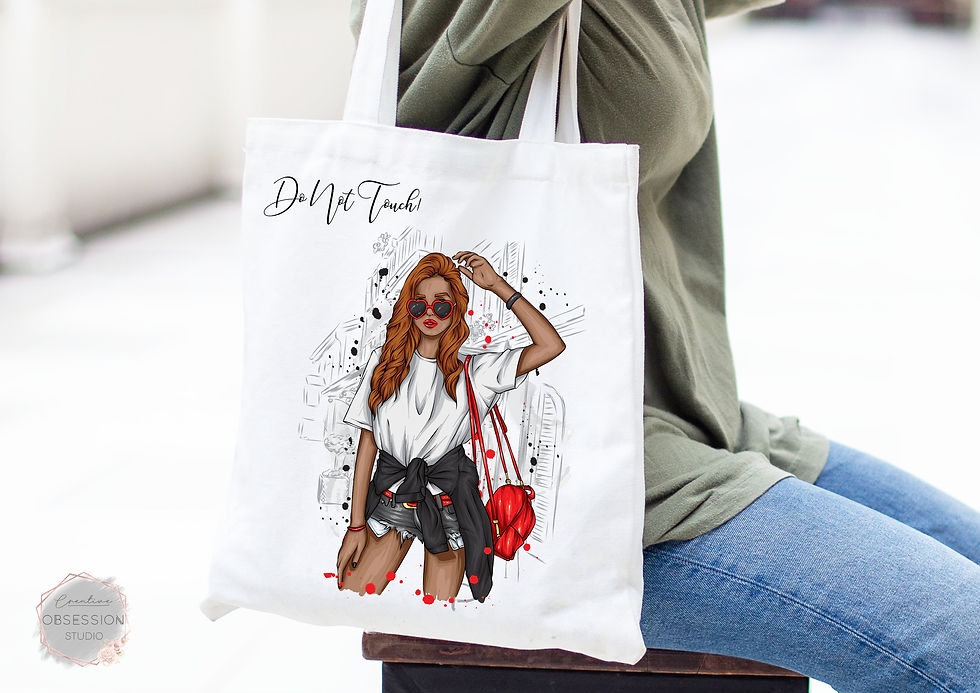 Thumbnail: Mila Fashion Girl - Reusable Tote Bag