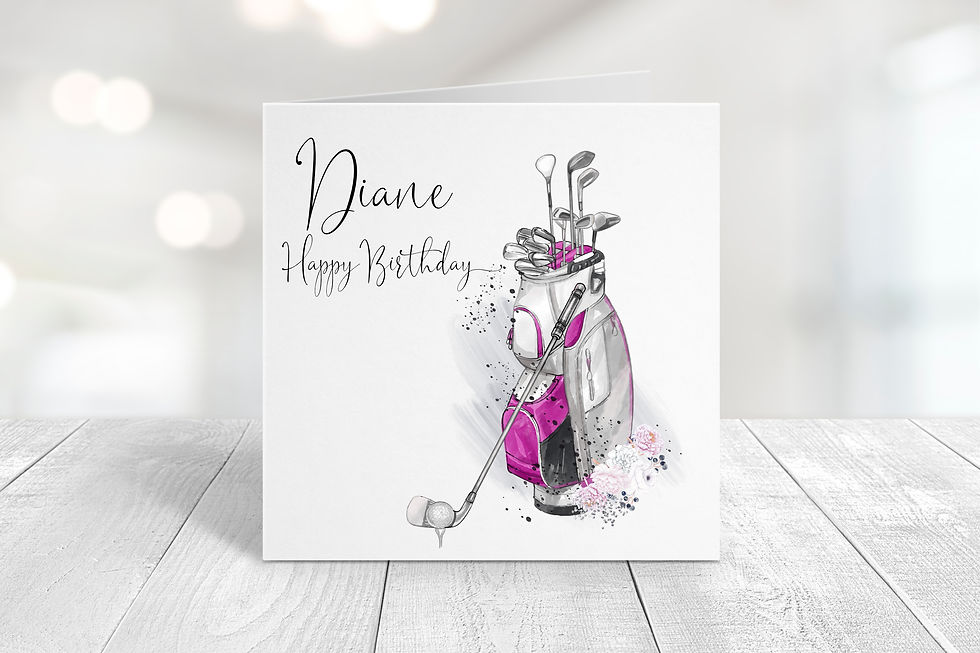 Thumbnail: Pink Golf Bag & Clubs Funds Money Box
