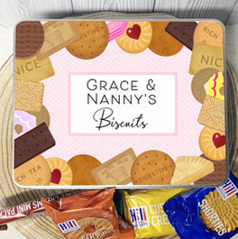 Traditional Biscuit Large Tin with Classic a Classic Biscuit Collection which comes in a choice of colours and fully personalised