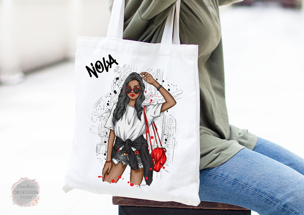 Thumbnail: Mila Fashion Girl - Reusable Tote Bag