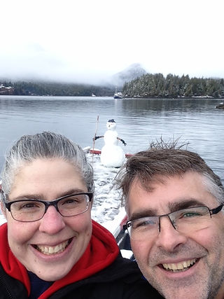 Clever little guy was photo bombing pictures at Hot Springs Cove!