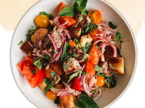 PANZANELLA À L’AGNEAU MARINÉ AU YOGOURT - Agneau du Québec