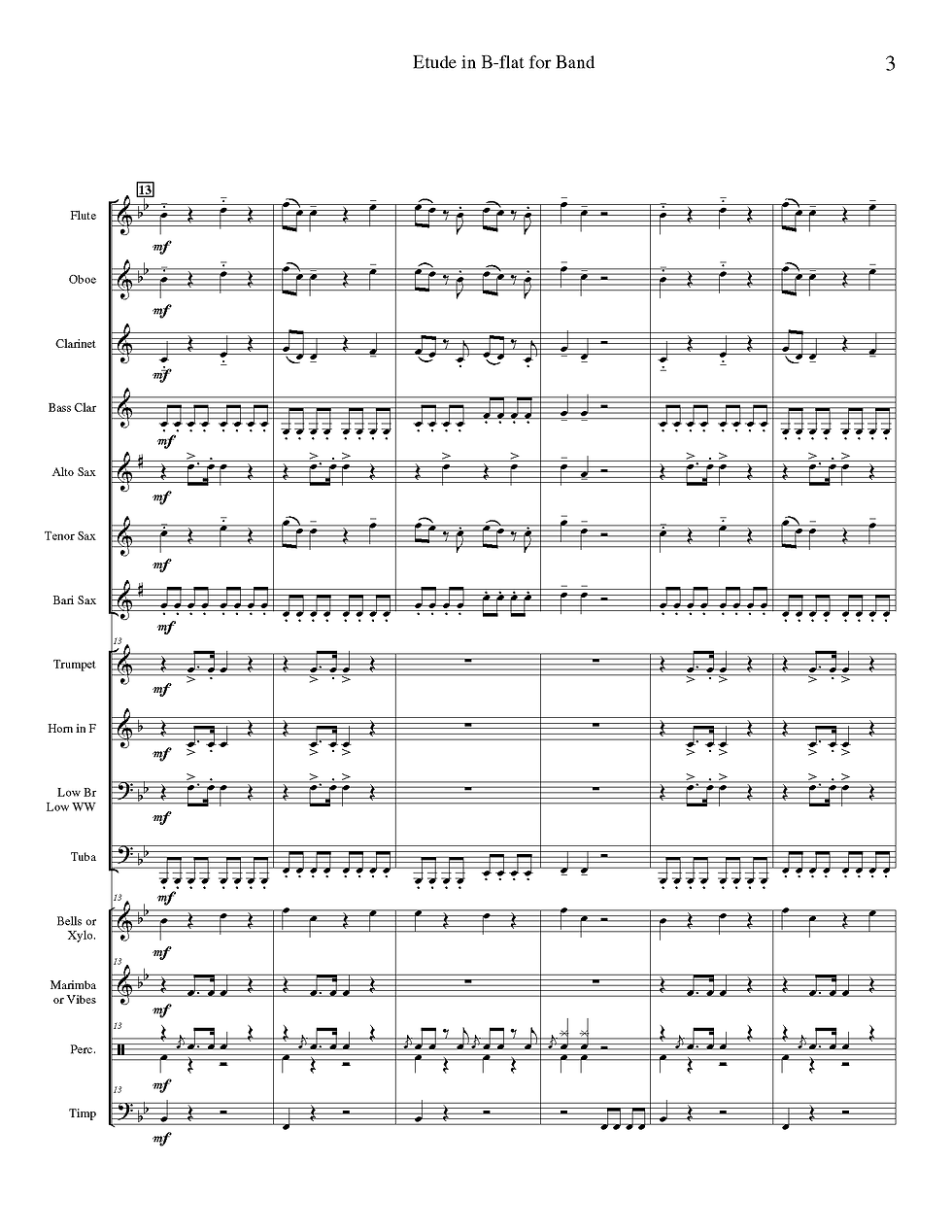 Thumbnail: Etude in B-Flat for Band