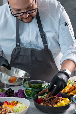 Elegant tablescape with curated gourmet dishes