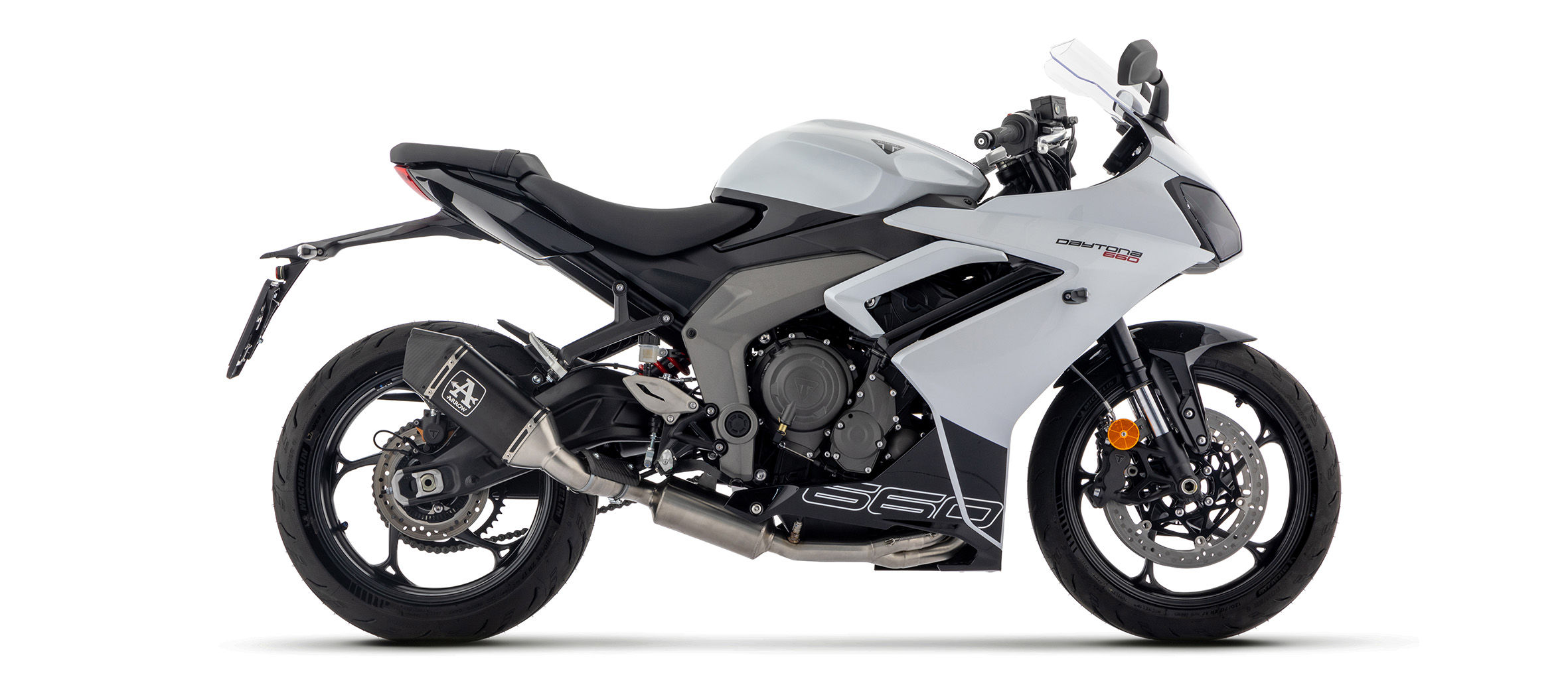 COMPLETO ARROW VELOCE ALLUMINIO NERO RACING TRIUMPH DAYTONA 660 2024-2025