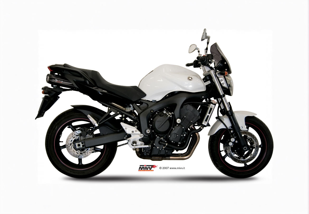 COPPIA SCARICHI MIVV SUONO ACCIAIO NERO OMOLOGATO YAMAHA FZ6/FAZER 2004-2011
