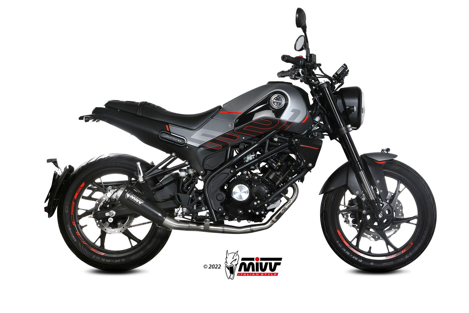 SCARICO COMPLETO MIVV XM1 ACCIAIO NERO OMOLOGATO BENELLI LEONCINO 125 2022-2024
