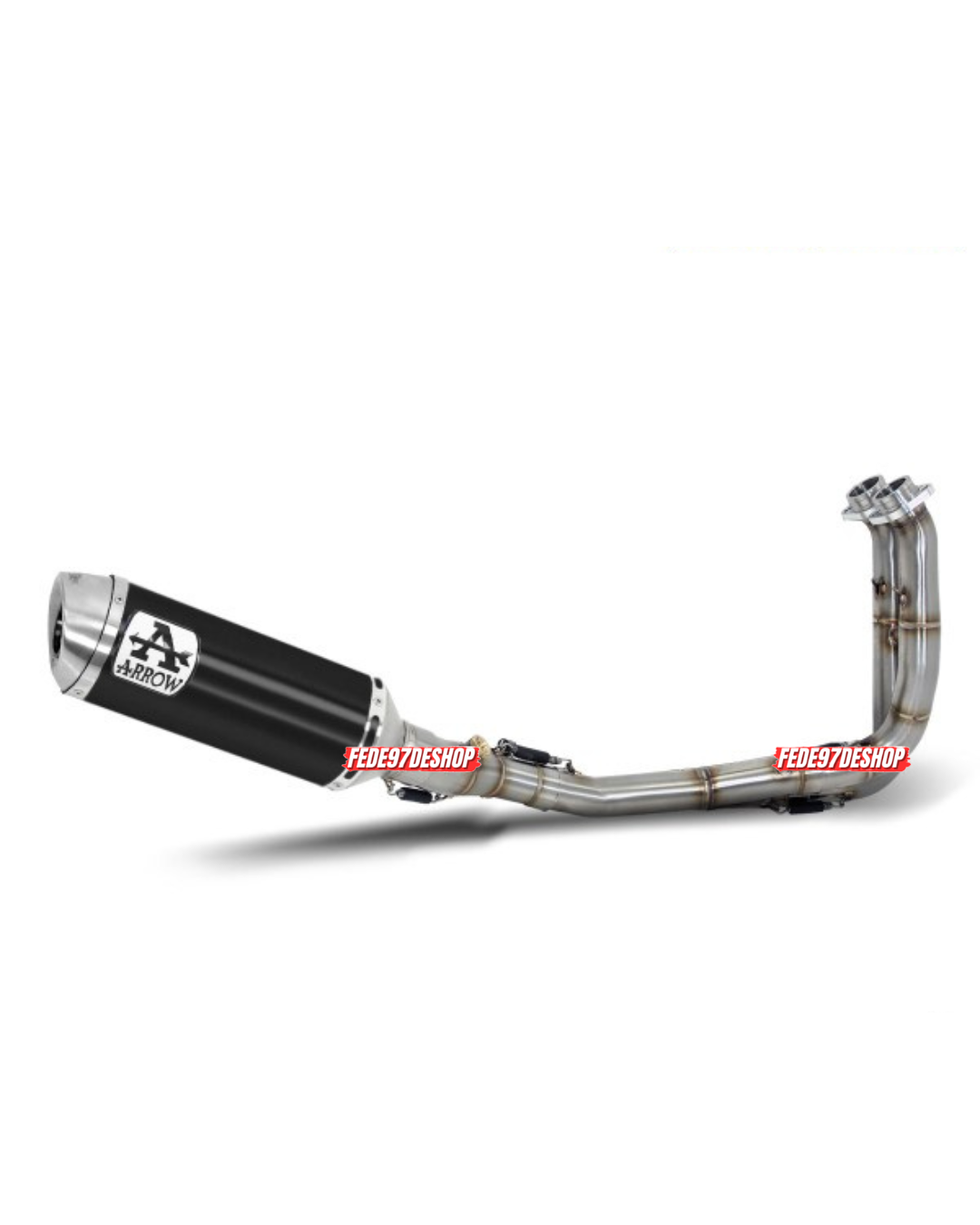 COMPLETO ARROW THUNDER OMOLOGATO IN ALLUMINIO DARK PER YAMAHA MT07 2021-2024
