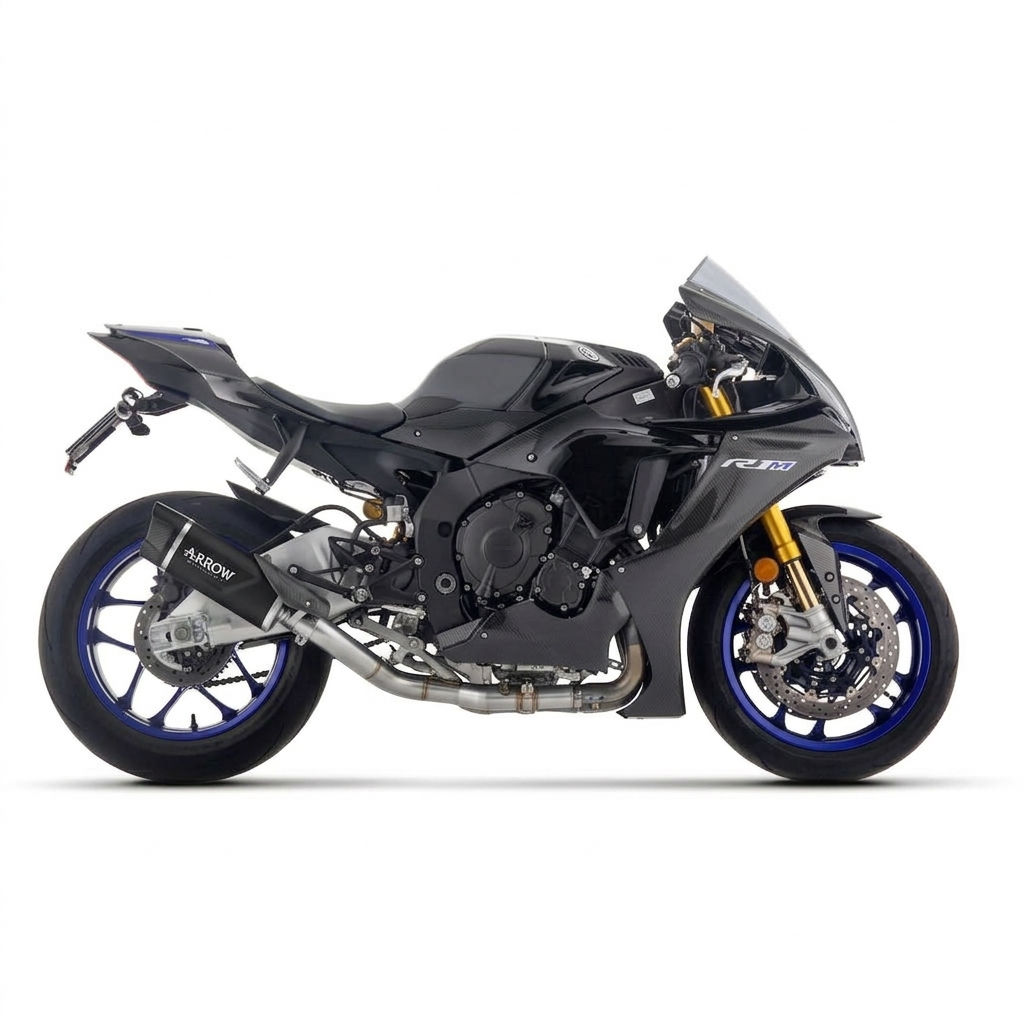 TERMINALE ARROW INDY RACE EVO ALLUMINIO NERO OMOLOGATO YAMAHA R1 2025-2026