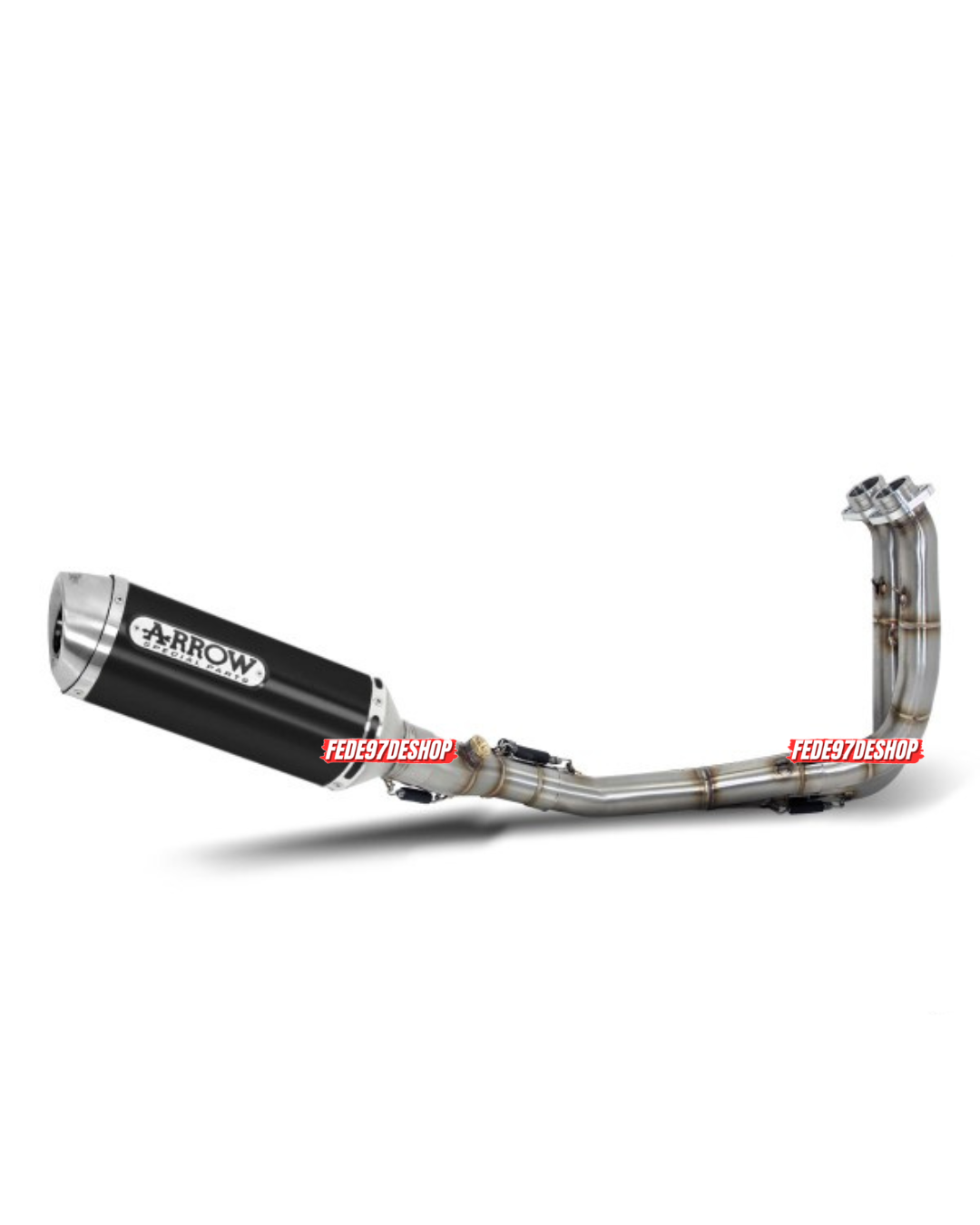 COMPLETO ARROW THUNDER OMOLOGATO IN ALLUMINIO DARK PER YAMAHA MT07 2014>2020