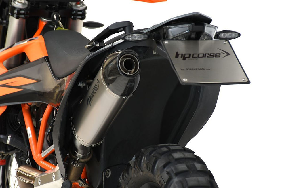 Miniatura: SCARICO HPCORSE SP-1 CARBON SHORT TITANIUM RACING KTM 690 ENDURO 2021-2024