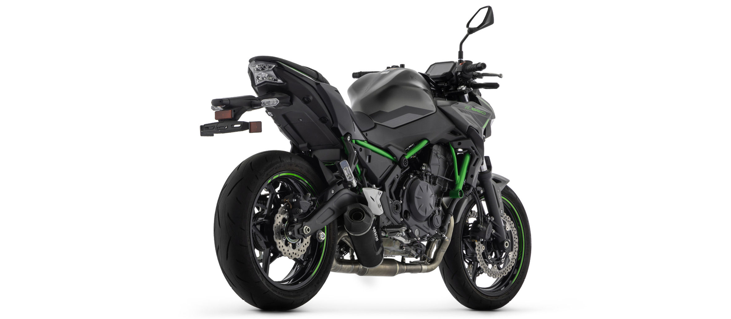 COMPLETO ARROW INDY RACE EVO RACING ALLUMINIO NERO OMOLOGATO KAWASAKI Z650 24-26