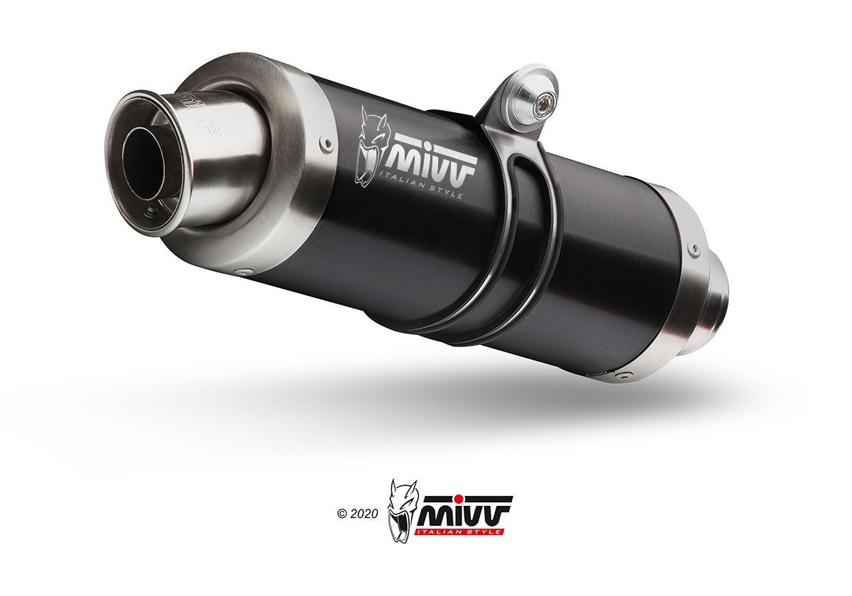 COPPIA SCARICHI MIVV GP ACCIAIO NERO OMOLOGATO DUCATI MONSTER 696 2008-2014
