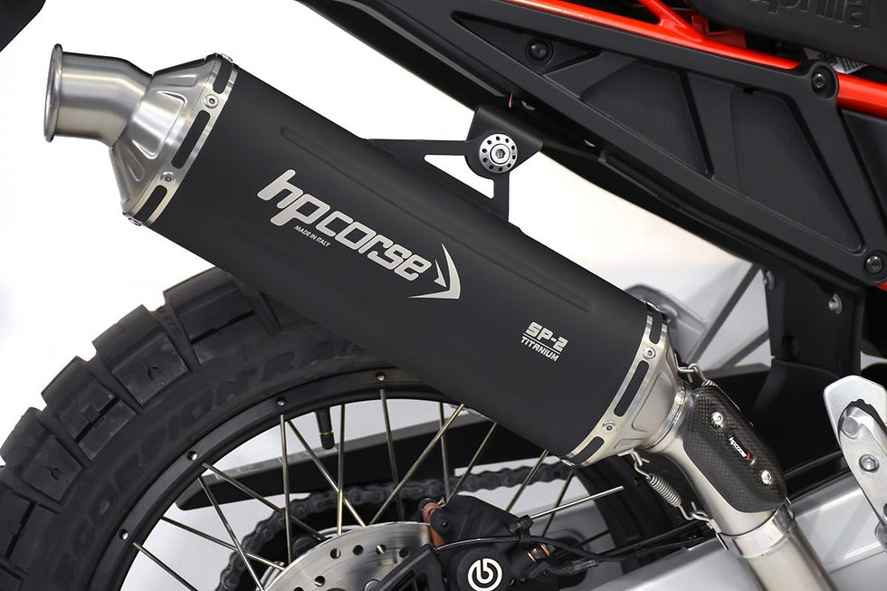 Miniatura: SCARICO HPCORSE SP-2 350 TITANIO NERO OMOLOGATO APRILIA TUAREG 660 2022-2026
