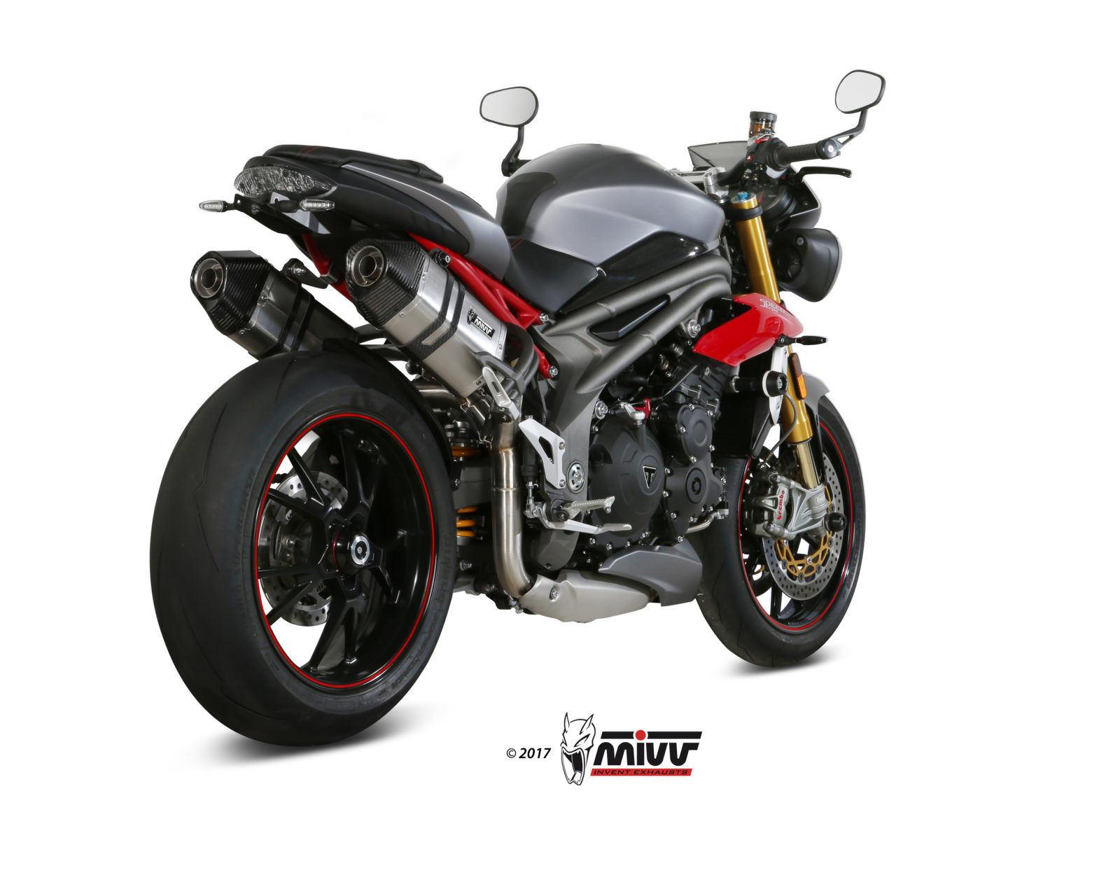 MIVV SPEED EDGE ACCIAIO OMOLOGATO TRIUMPH SPEED TRIPLE 1050 R/S/RS 2016-2017