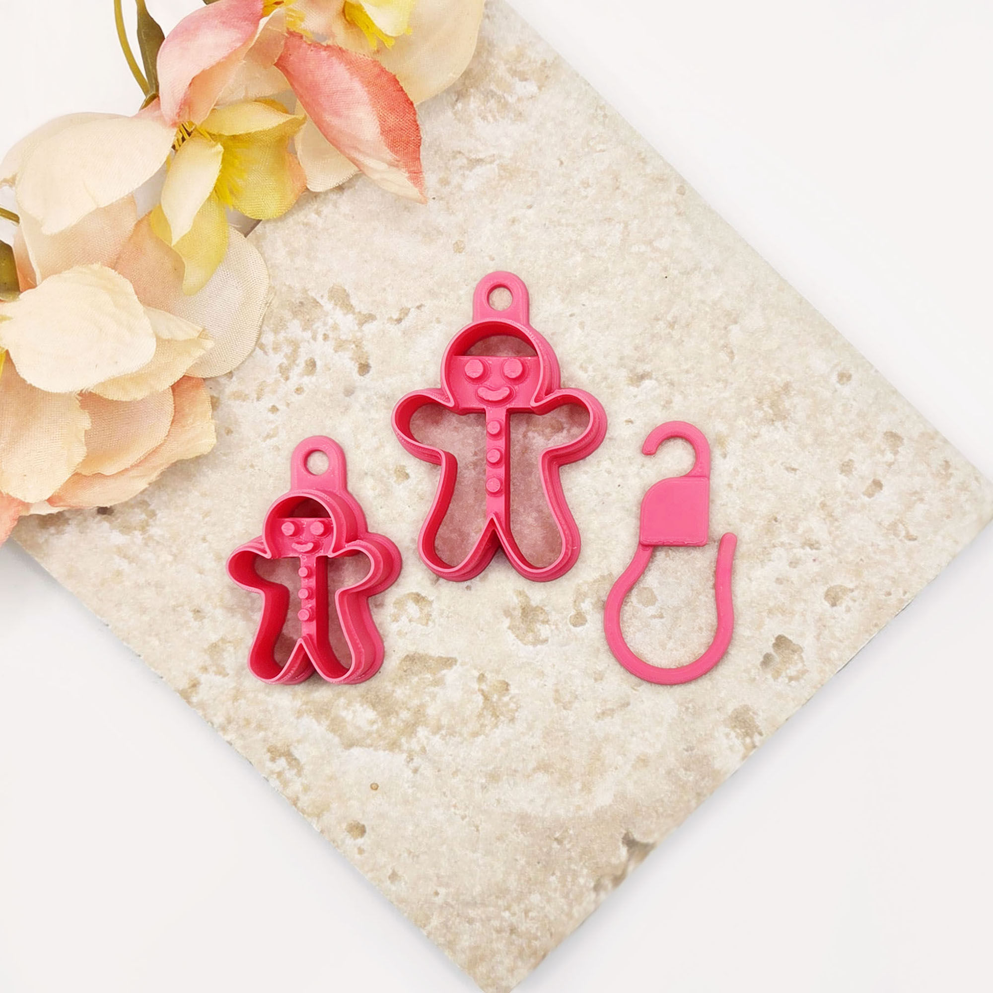 Gingerbread Man Polymer Clay Cutters - Set of 2