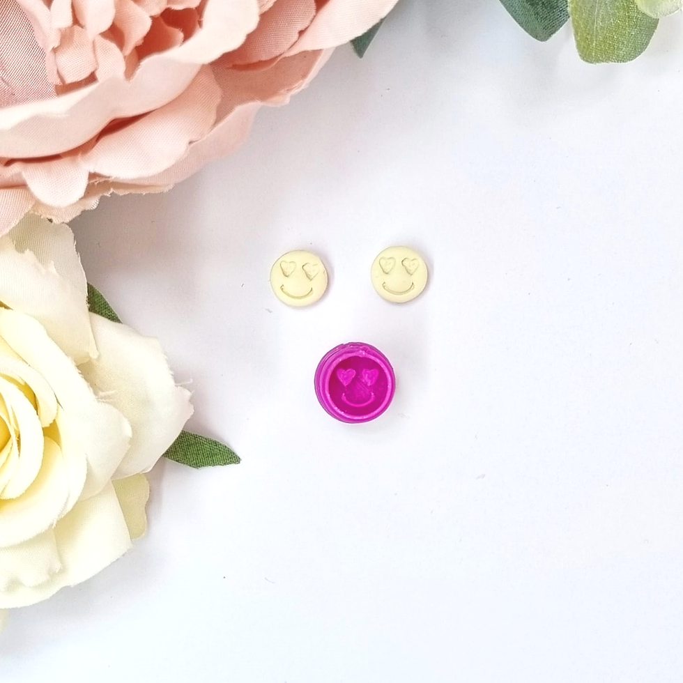 Thumbnail: Valentines Heart Polymer Clay Stud Earring Cutters