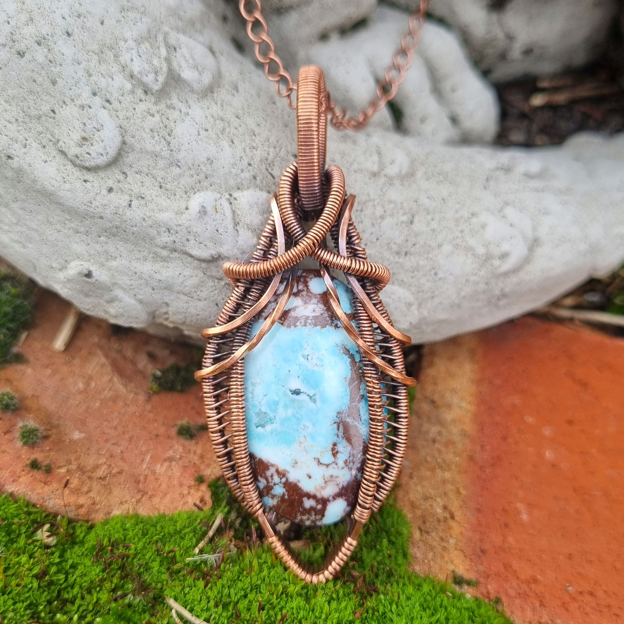 Magnesite Turquoise Statement Necklace