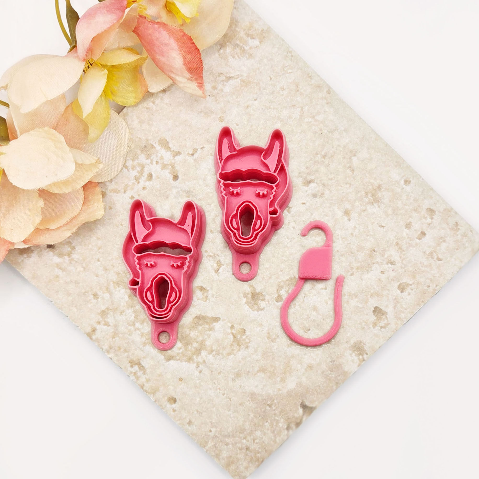 Christmas Donkey Polymer Clay Cutters - Set of 2