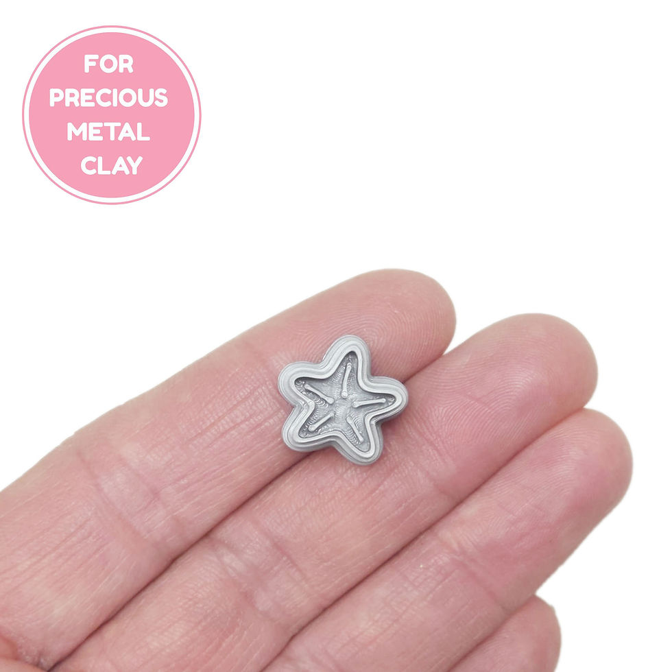 Thumbnail: Sea Shells Precious Metal Clay Cutters - Shell PMC Stud Earring Cutter
