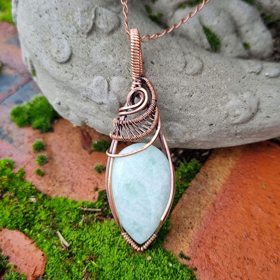 Aqua Calcite Necklace 