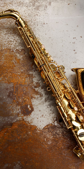 Hands of man playing the trombone