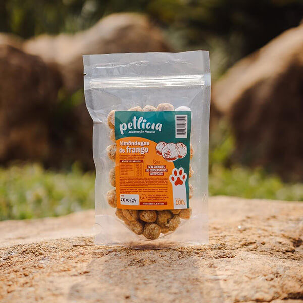 Miniatura: Almôndegas de Frango 100g - Petisco natural para pets