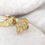 Thumbnail: Gold leaf stud earrings