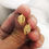 Thumbnail: Gold leaf stud earrings