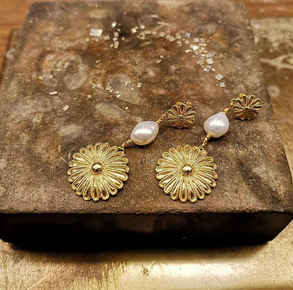 Thumbnail: Byzantine Baroque Pearl Earrings