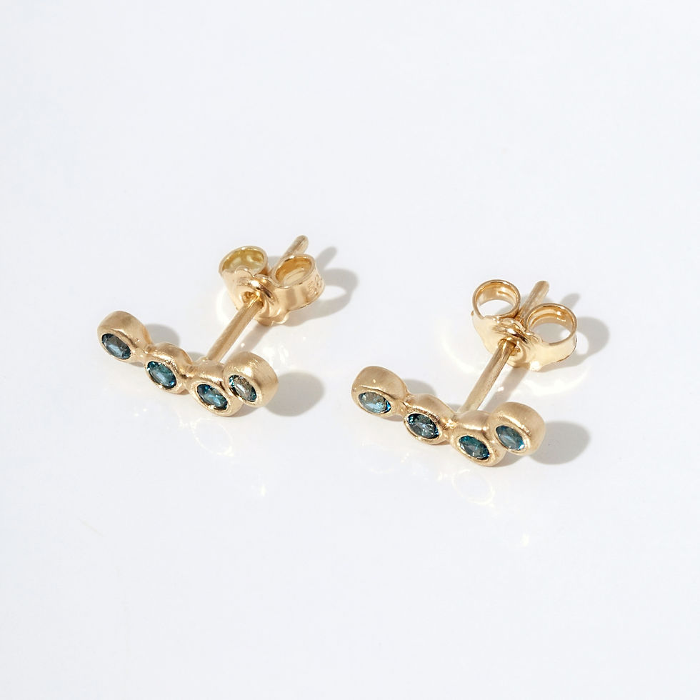 Thumbnail: Blue topaz climber earring