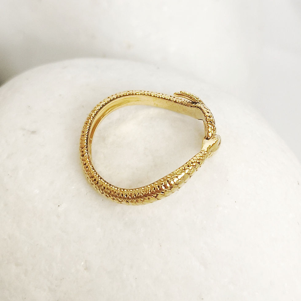 Thumbnail: Gold Ouroboros snake ring