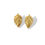 Thumbnail: Gold leaf stud earrings