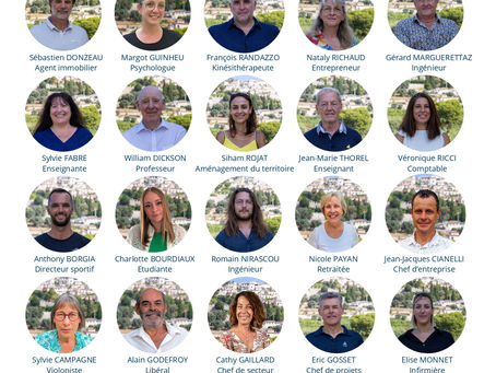 Liste Elections municipales Unis-Vers Saint-Jeannet