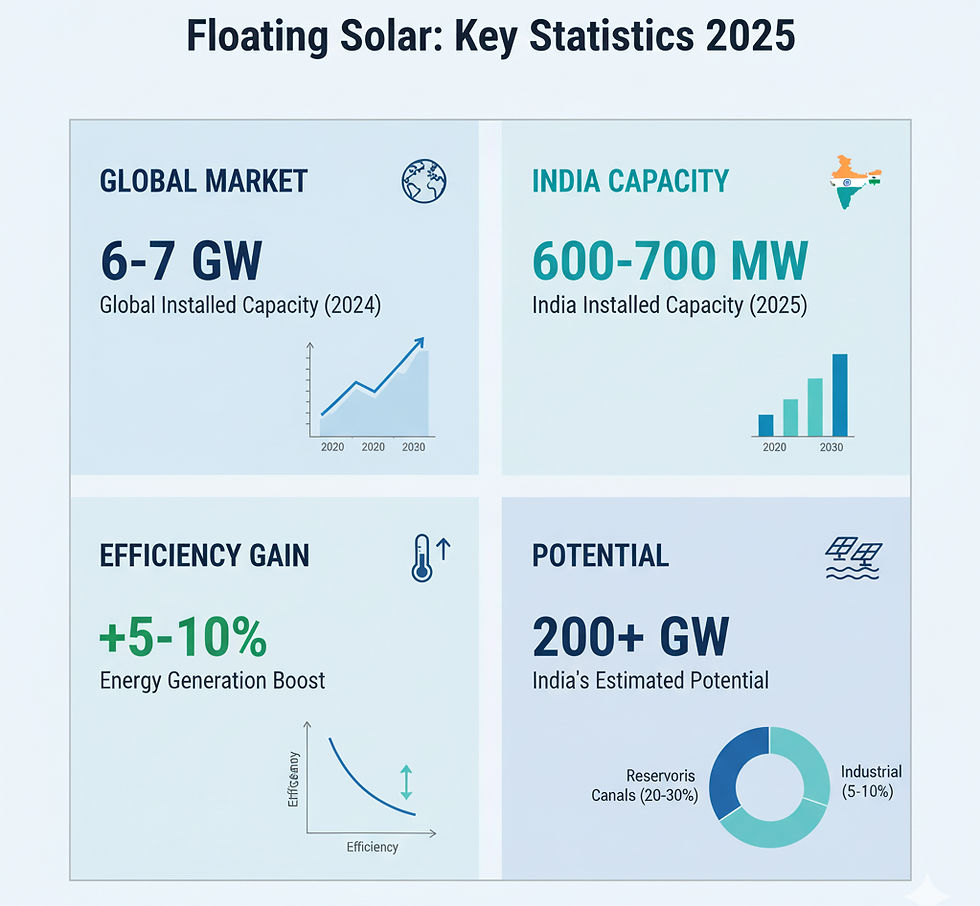 Floating Solar in India: Current Status and Future Potential.